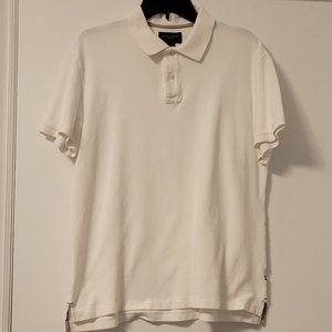 Black Brown 1826 men's white short sleeve polo size: L